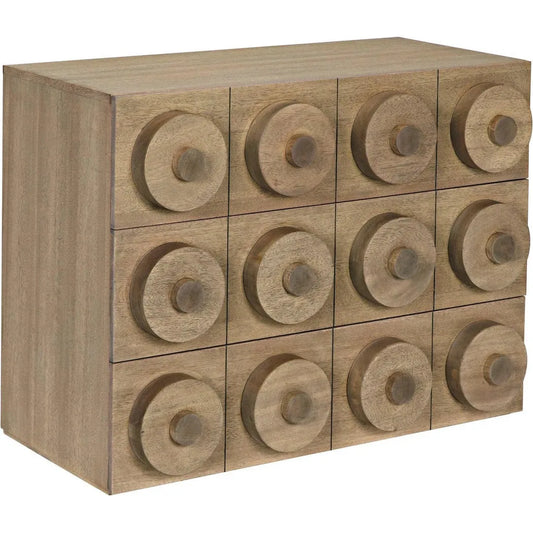Noir Lego Wood Washed Walnut Sideboard 3 Drawers