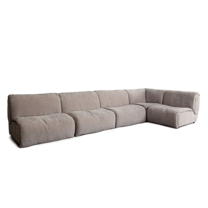 Diamond Sofa Leigh Dove Nature Fabric Armless Sectional 5PC