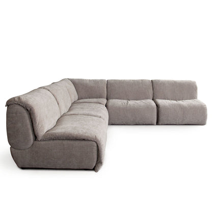 Diamond Sofa Leigh Dove Nature Fabric Armless Sectional 5PC