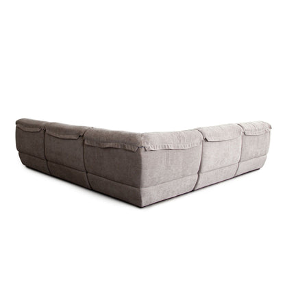 Diamond Sofa Leigh Dove Nature Fabric Armless Sectional 5PC