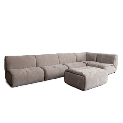 Diamond Sofa Leigh Dove Nature Fabric Armless Sectional 5PC