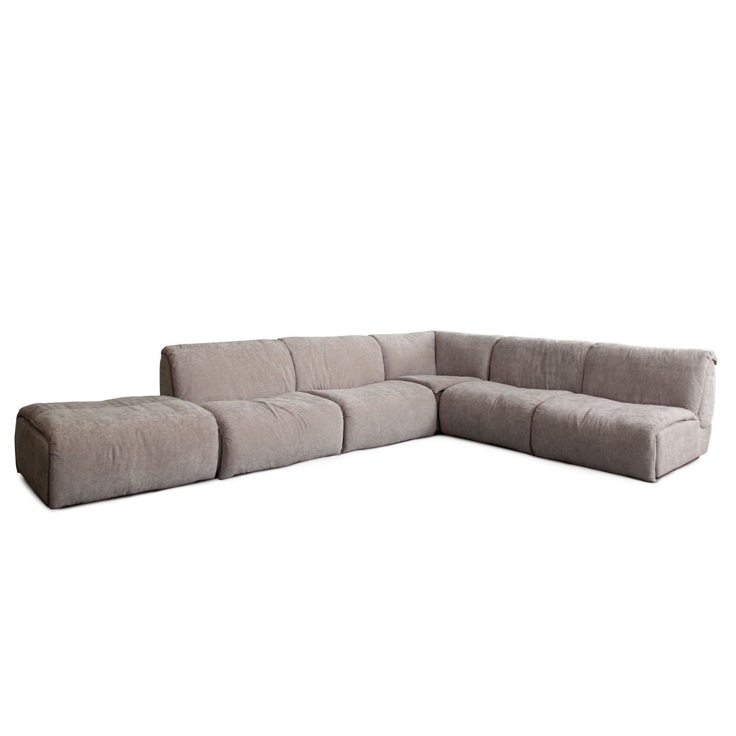 Diamond Sofa Leigh Dove Nature Fabric Armless Sectional 5PC