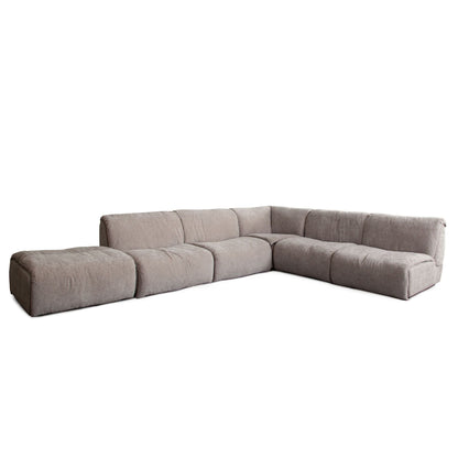 Diamond Sofa Leigh Dove Nature Fabric Armless Sectional 5PC