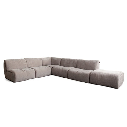Diamond Sofa Leigh Dove Nature Fabric Armless Sectional 5PC