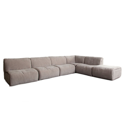Diamond Sofa Leigh Dove Nature Fabric Armless Sectional 5PC
