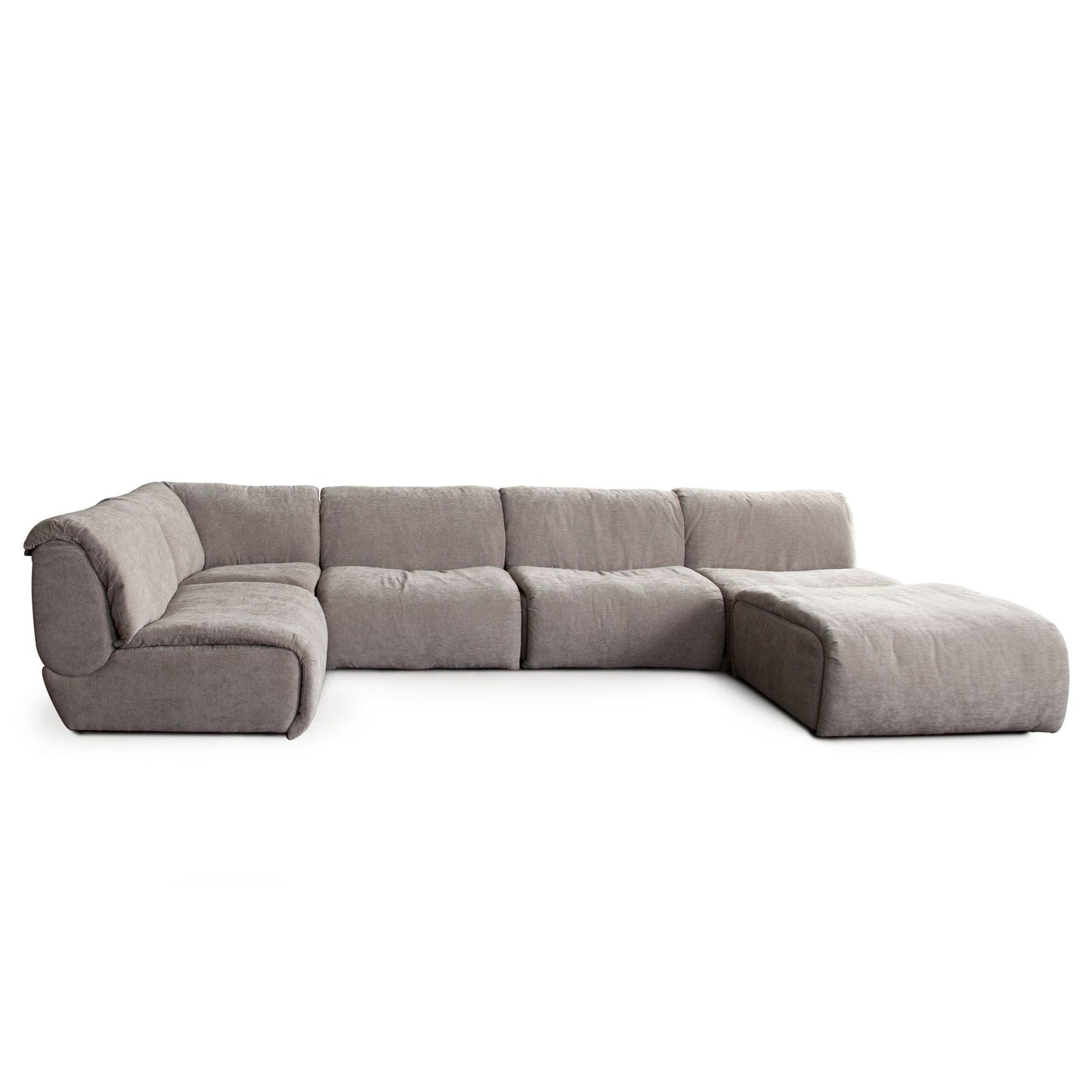 Diamond Sofa Leigh Dove Nature Fabric Armless Sectional 5PC