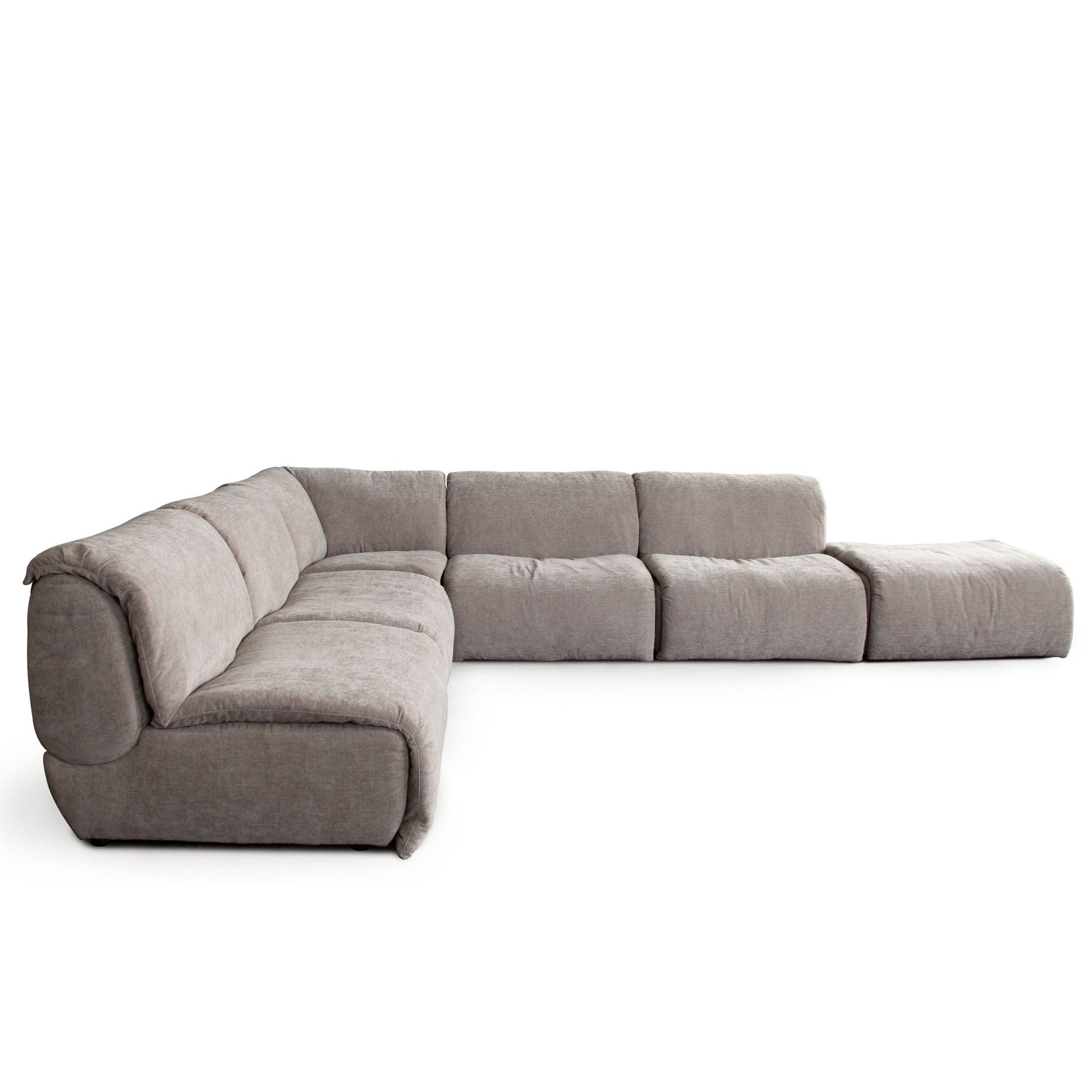Diamond Sofa Leigh Dove Nature Fabric Armless Sectional 5PC