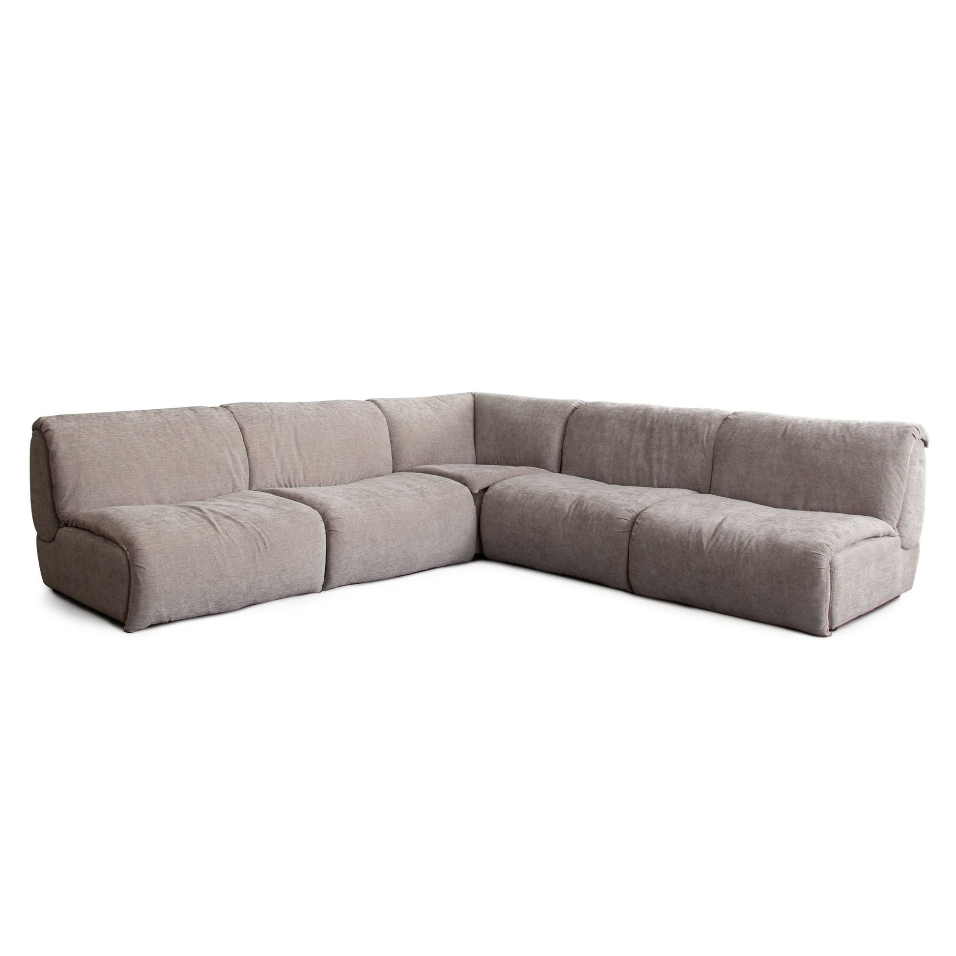 Diamond Sofa Leigh Dove Nature Fabric Armless Sectional 5PC