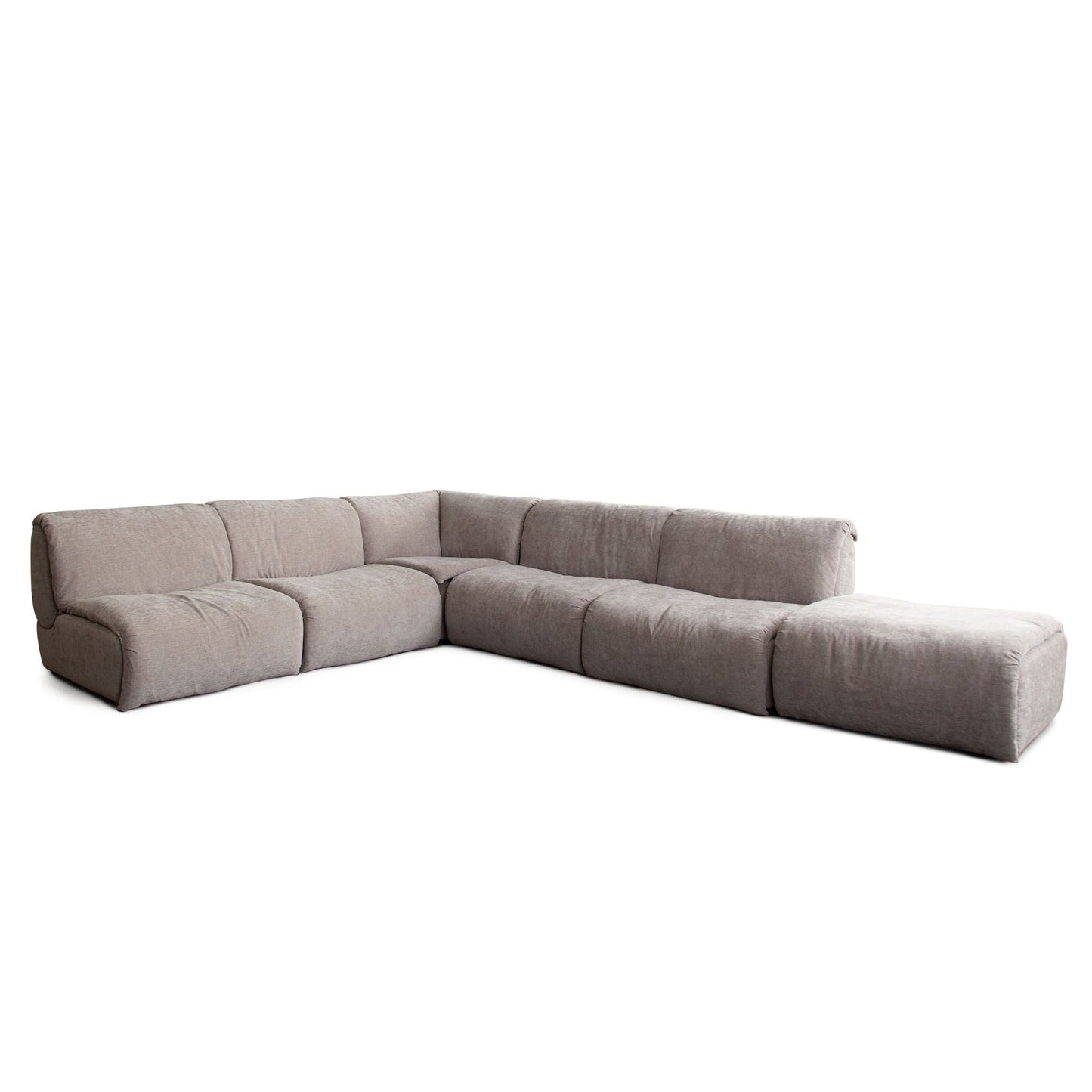Diamond Sofa Leigh Dove Nature Fabric Reversible Sectional 6PC
