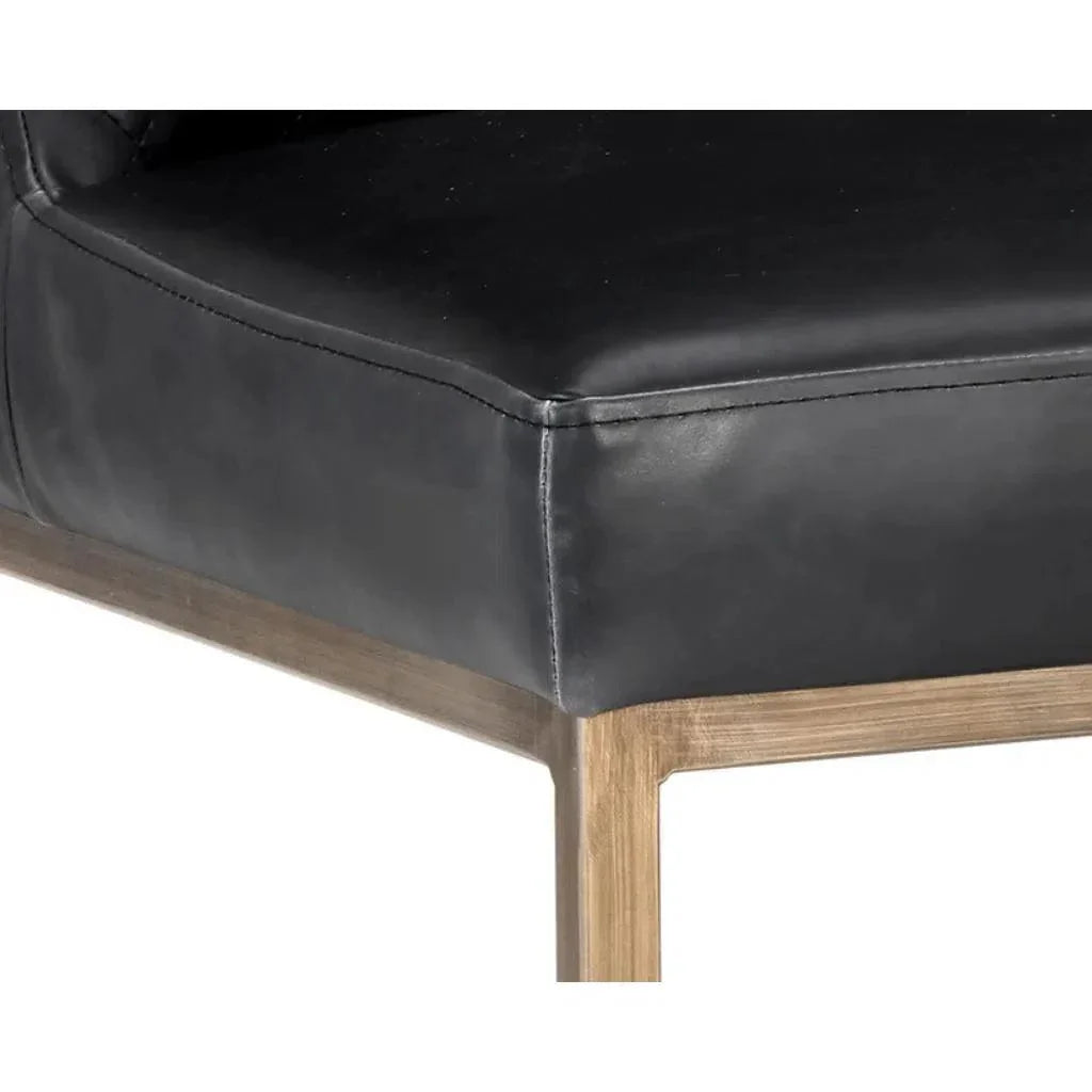 Leighland Leather Armless Dining Chair 2PC - LOOMLAN - SUNPAN - Dining Chairs