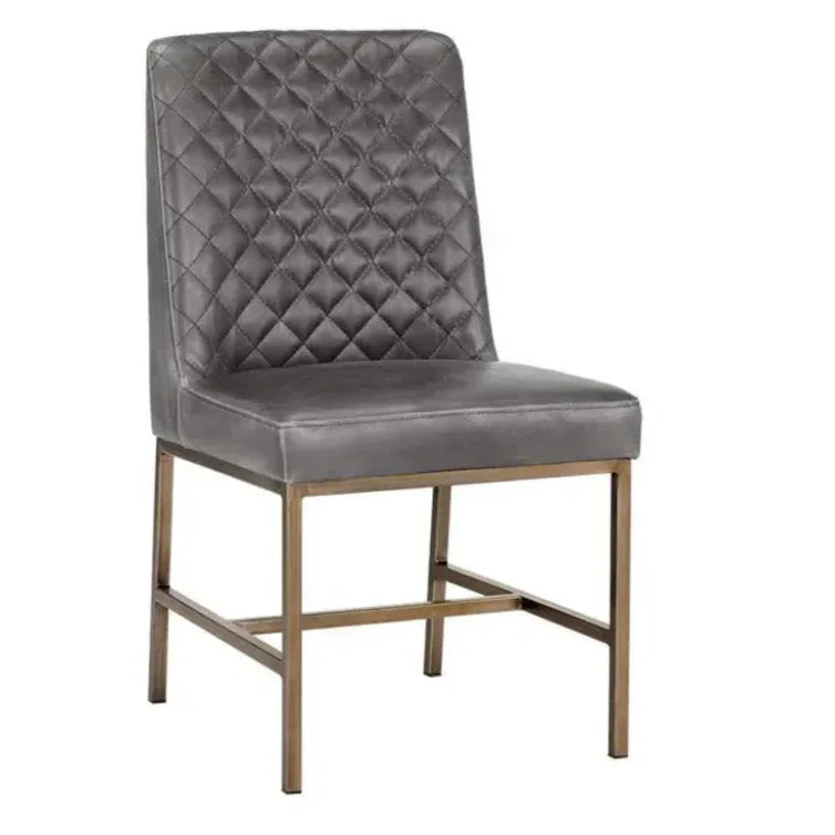 Leighland Leather Armless Dining Chair 2PC - LOOMLAN - SUNPAN - Dining Chairs