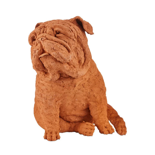 Leonard Churchill Bulldog Terracotta Sculpture