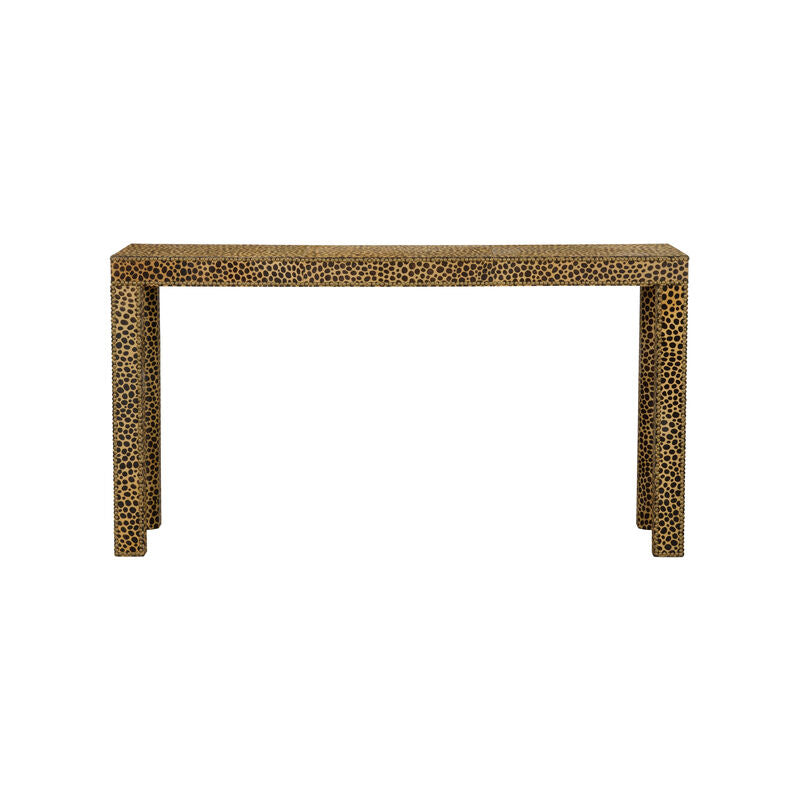 Chelsea House Leopard Skined Rectangular Console Table