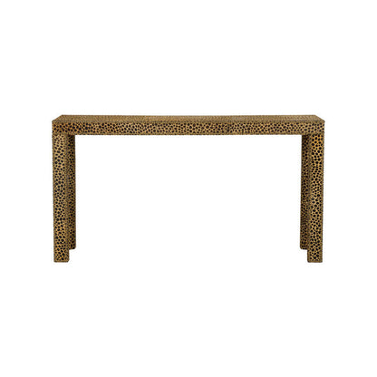 Chelsea House Leopard Skined Rectangular Console Table