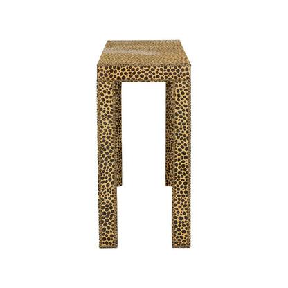 Chelsea House Leopard Skined Rectangular Console Table