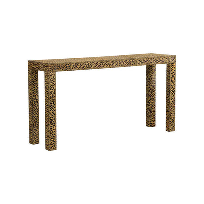 Chelsea House Leopard Skined Rectangular Console Table