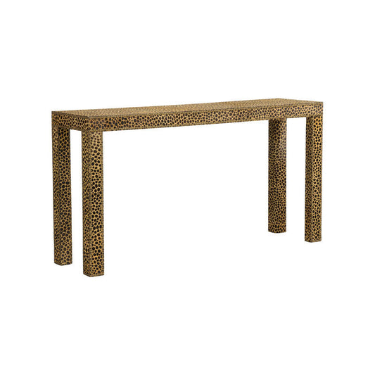 Chelsea House Leopard Skined Rectangular Console Table