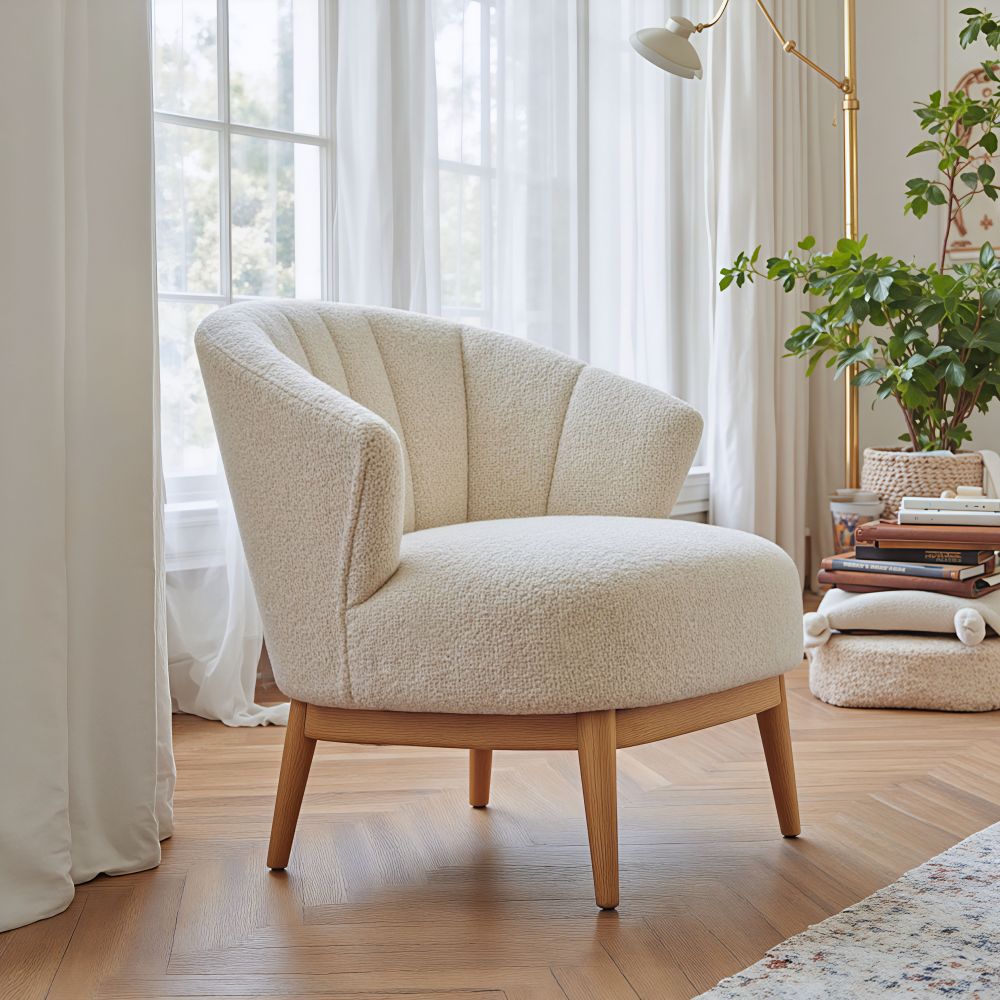 Zuo Modern Leque Textured Fabric Accent Chair