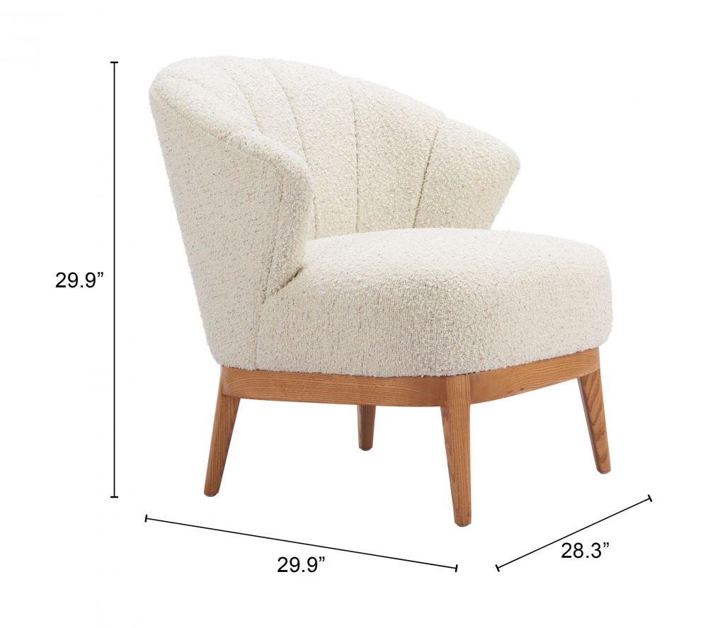 Zuo Modern Leque Textured Fabric Accent Chair