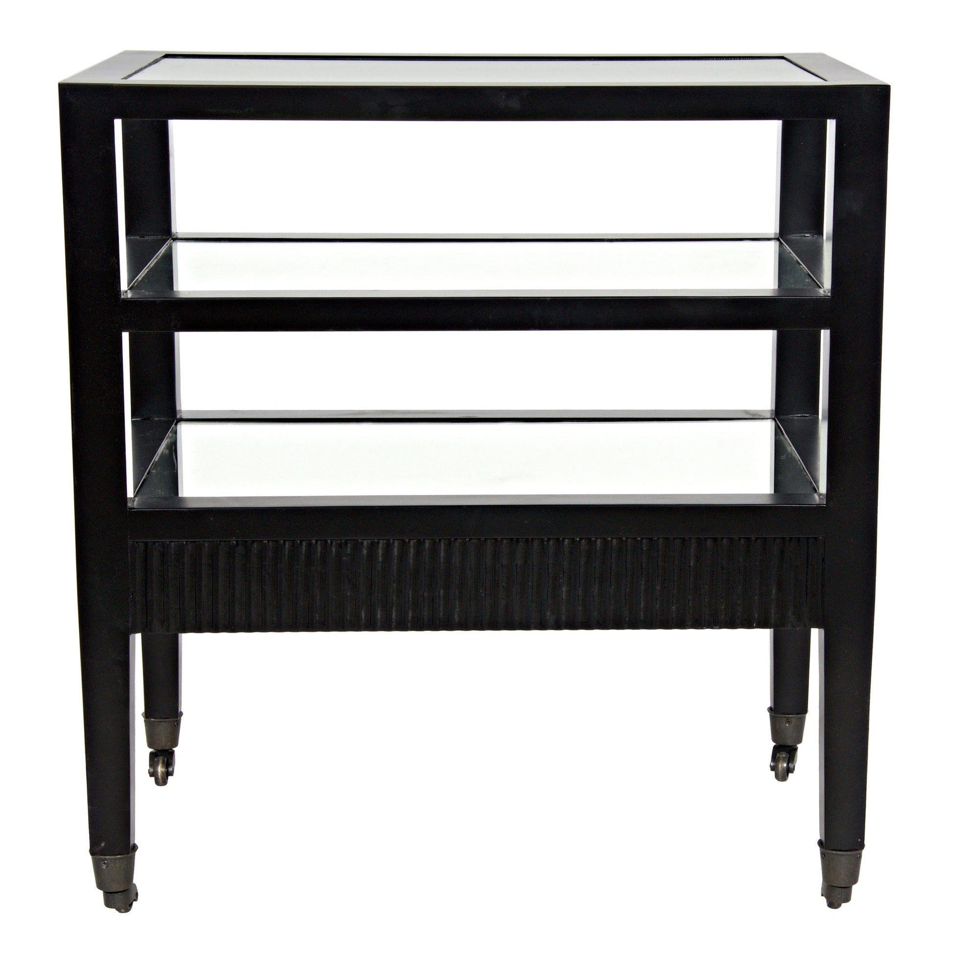 Lesly Wood Black Rectangle Side Table-Side Tables-Noir-Sideboards and Things