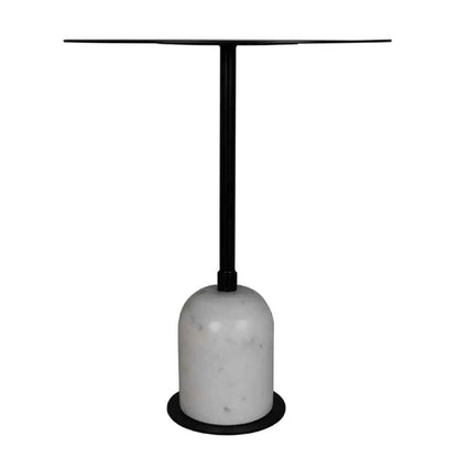 Noir Letitia Black Marble Top Side Table
