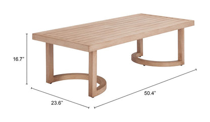 Zuo Modern Leto Aluminum Outdoor Coffee Table