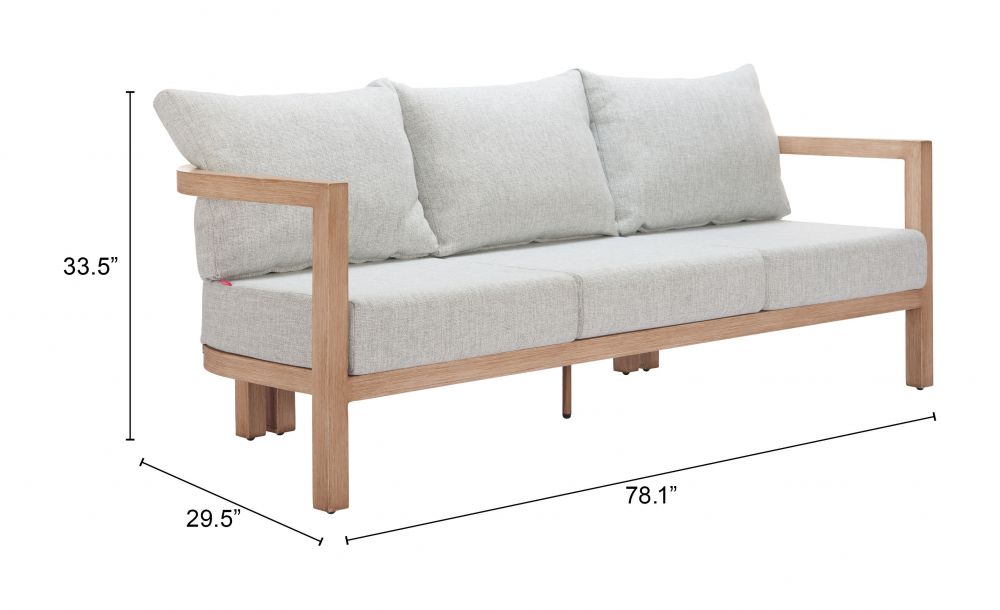 Zuo Modern Leto Olefin Fabric Outdoor Sofa