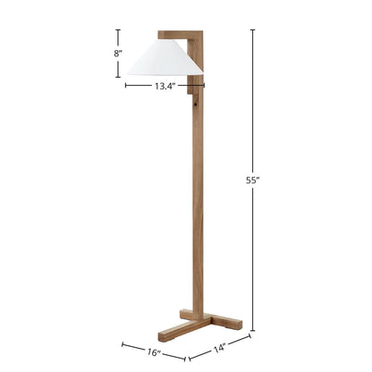 LH Home Letta Wooden Standing Floor Lamp