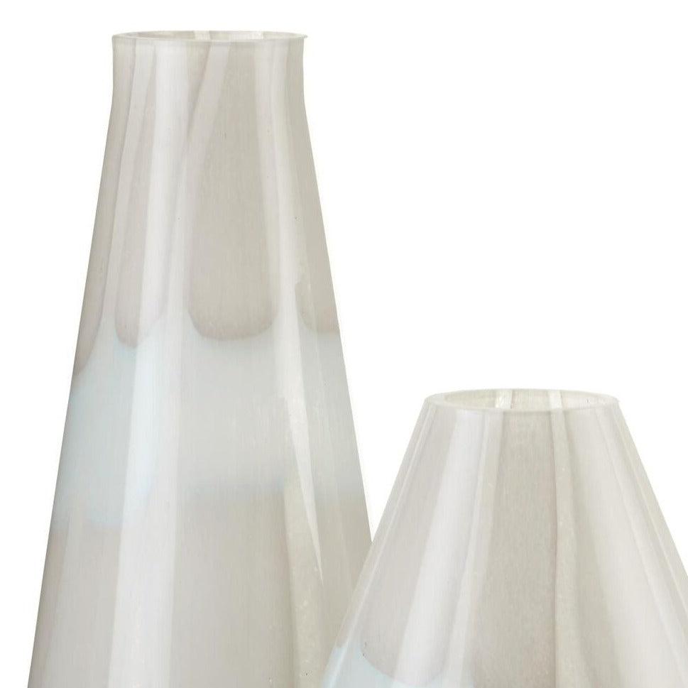 Light Gray White Floating Cloud Vase Set of 3 Vases & Jars Sideboards and Things By Currey & Co