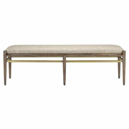 Light Pepper Brushed Brass Visby Calcutta Pepper Bench Bedroom Benches Sideboards and Things By Currey & Co