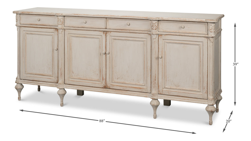 Sarreid Lilac Four Doors Wood Sideboard