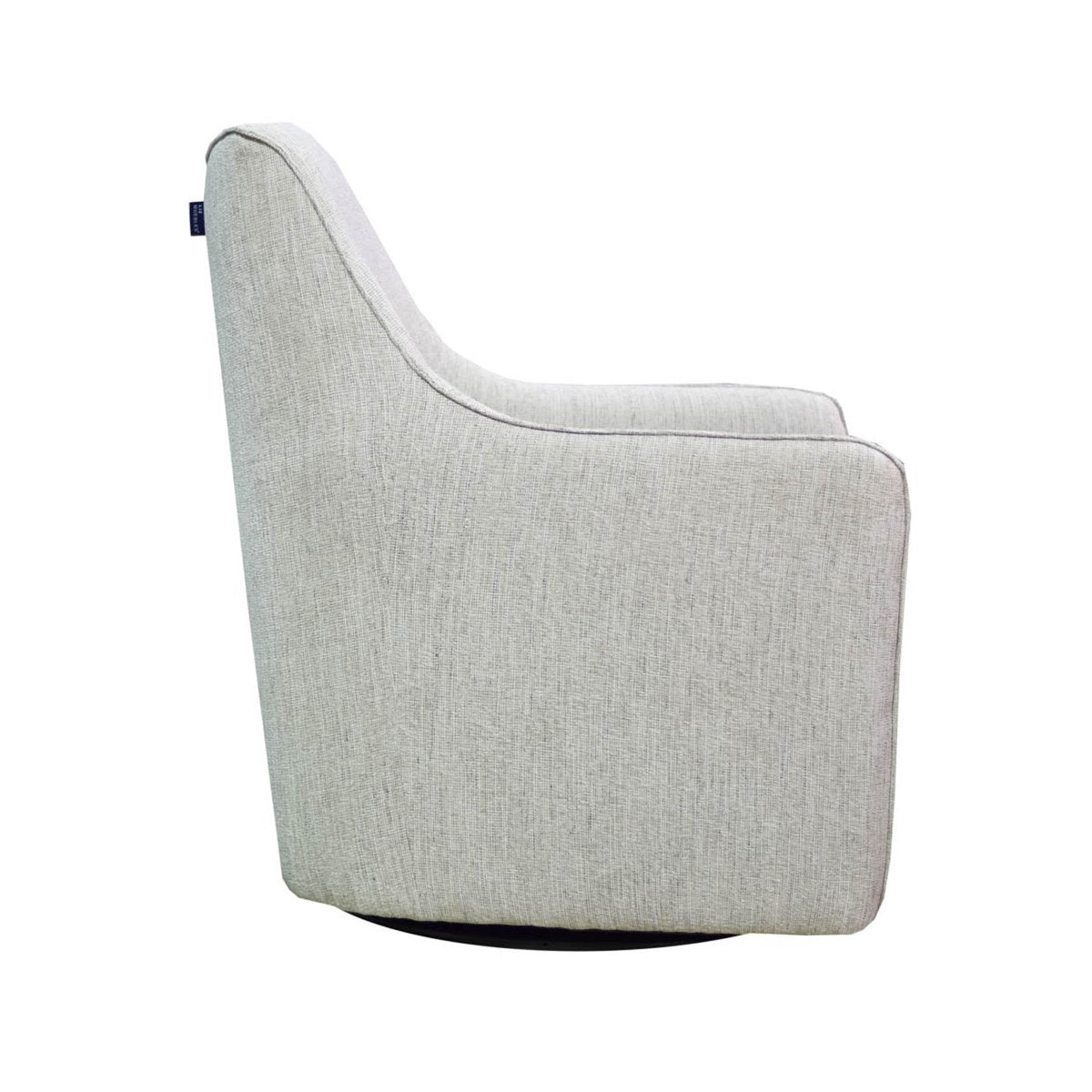 LH Home Lilith Fabric Swivel Club Chair