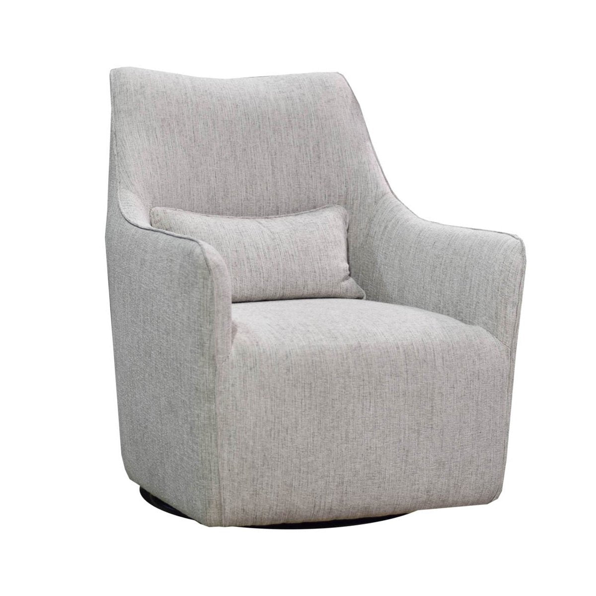 LH Home Lilith Fabric Swivel Club Chair