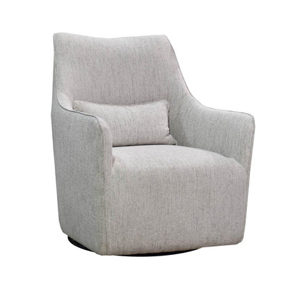 LH Home Lilith Fabric Swivel Club Chair