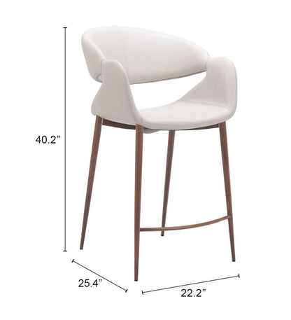 Zuo Modern Limay Faux Leather Counter Stool