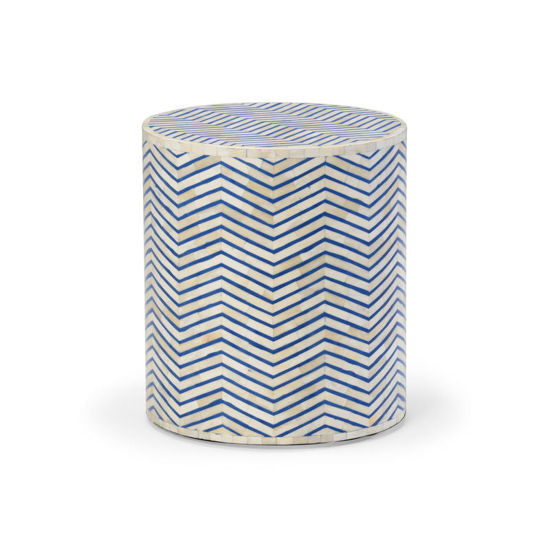 Chelsea House Lincoln Bone Inlay Over Wooden Side Table