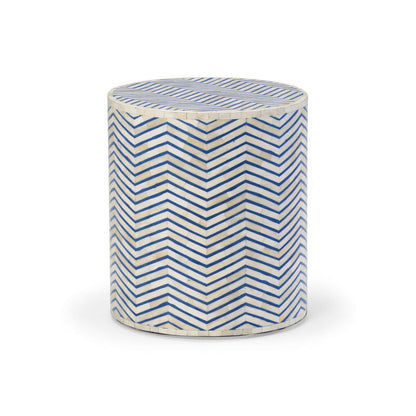 Chelsea House Lincoln Bone Inlay Over Wooden Side Table