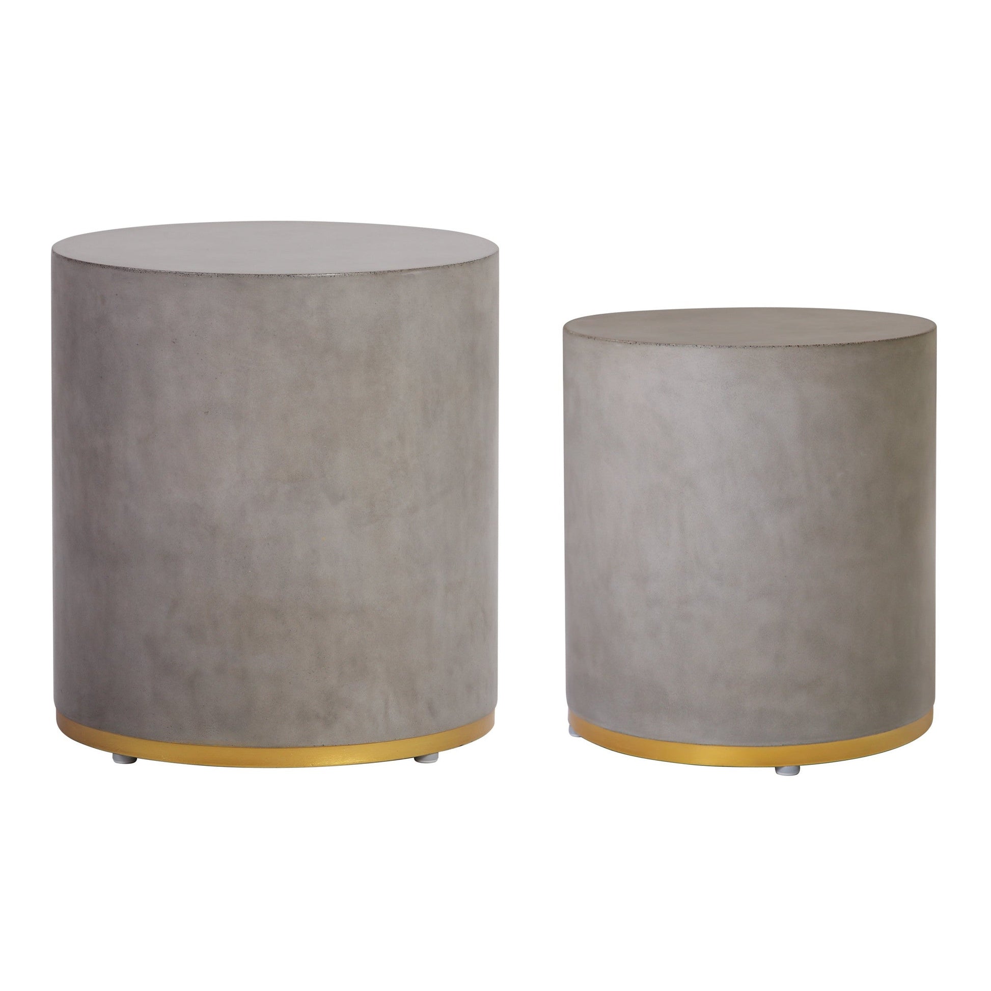 Linea Ring Accent Table Set - Gold Outdoor End Tables-Outdoor Side Tables-Seasonal Living-Sideboards and Things