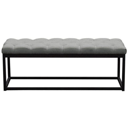 Linen Tufted Small Bedroom Bench in Grey Bedroom Benches Sideboards and Things  By Diamond Sofa