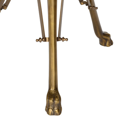 Lion In The Library Brass Framed Side Table-Side Tables-Wildwood-LOOMLAN