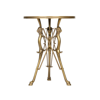 Lion In The Library Brass Framed Side Table-Side Tables-Wildwood-LOOMLAN