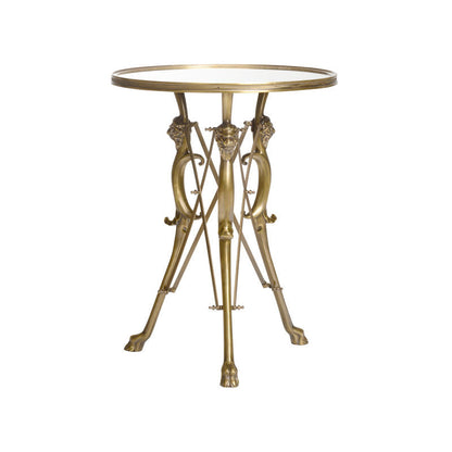 Lion In The Library Brass Framed Side Table-Side Tables-Wildwood-LOOMLAN