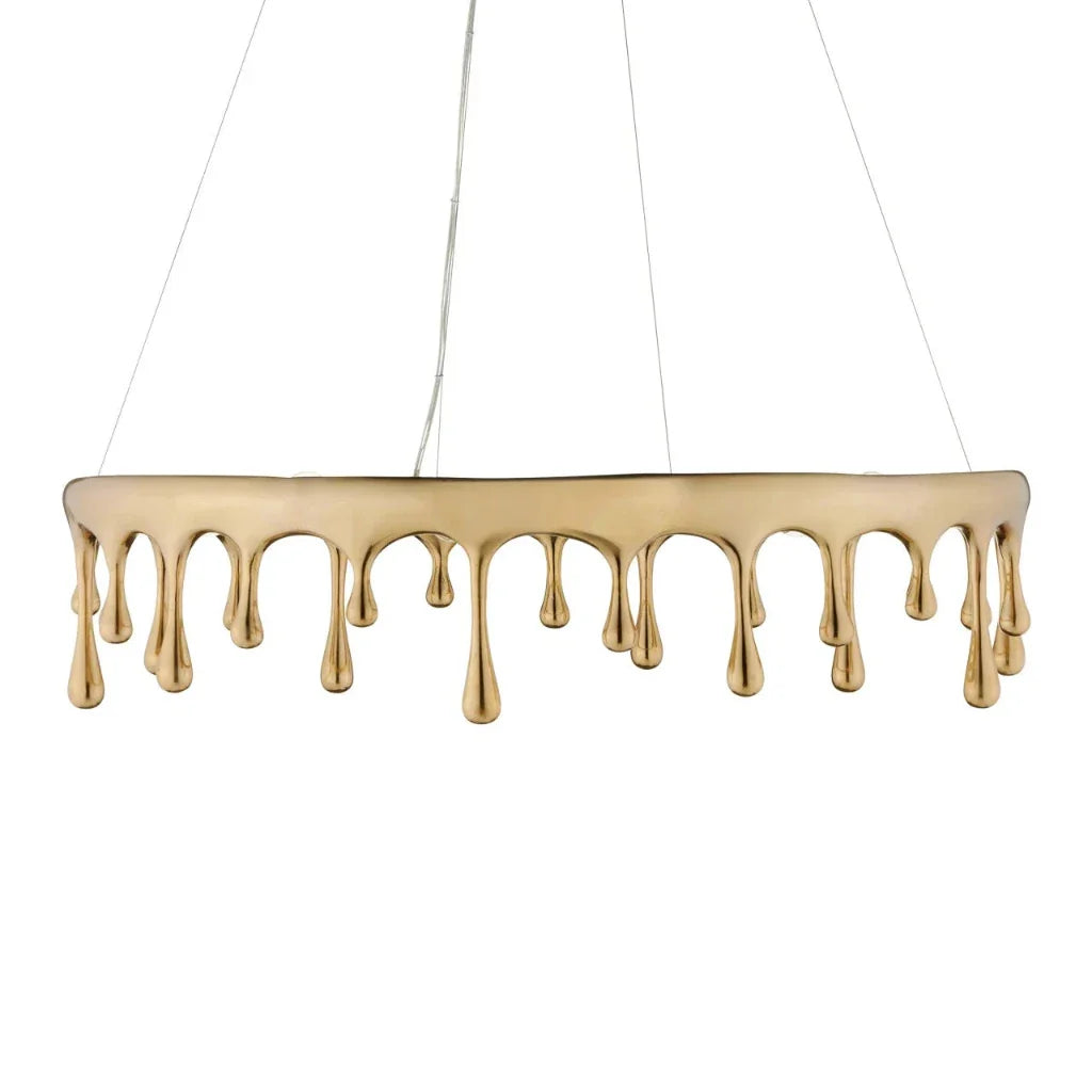 Liquid Brass Framed Gold Chandelier