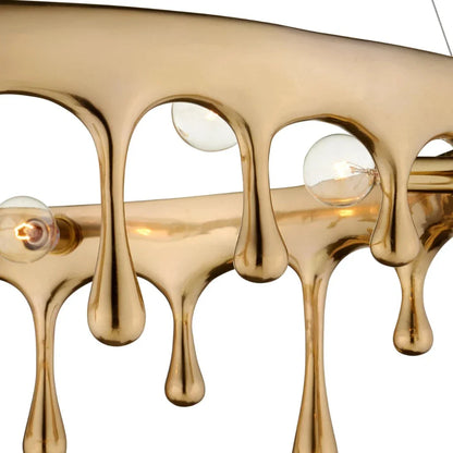 Liquid Brass Framed Gold Chandelier