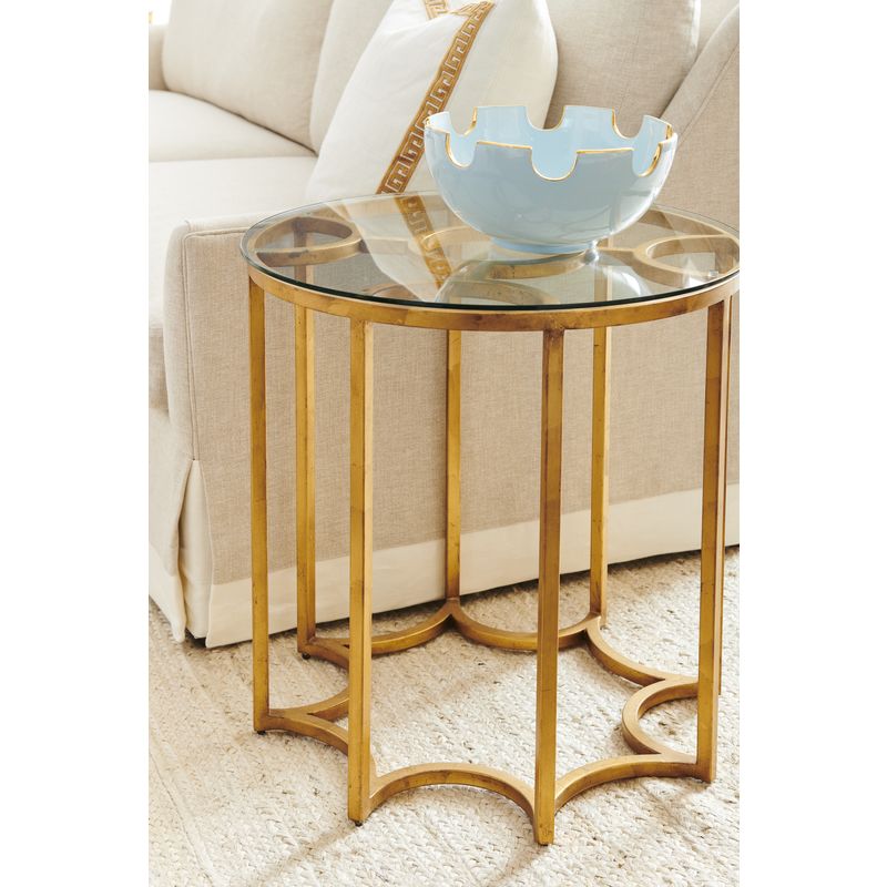 Chelsea House Lisette Metal Base Round Side Table