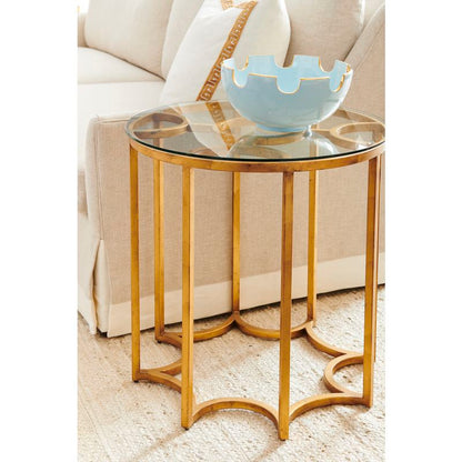 Chelsea House Lisette Metal Base Round Side Table