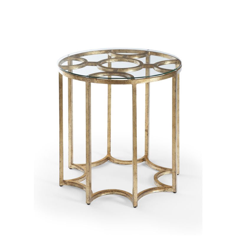 Chelsea House Lisette Metal Base Round Side Table
