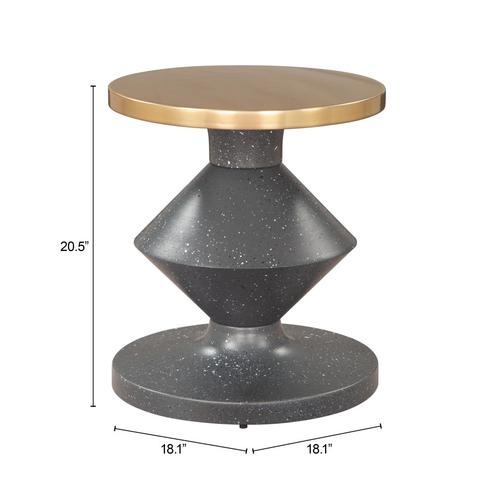 Zuo Modern Litar Iron Round Side Table