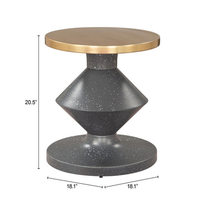 Zuo Modern Litar Iron Round Side Table
