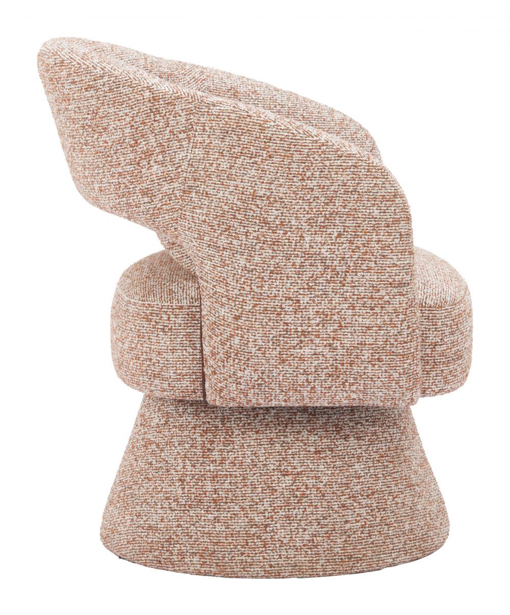 Zuo Modern Liva Shearling Fabric Swivel Club Chair